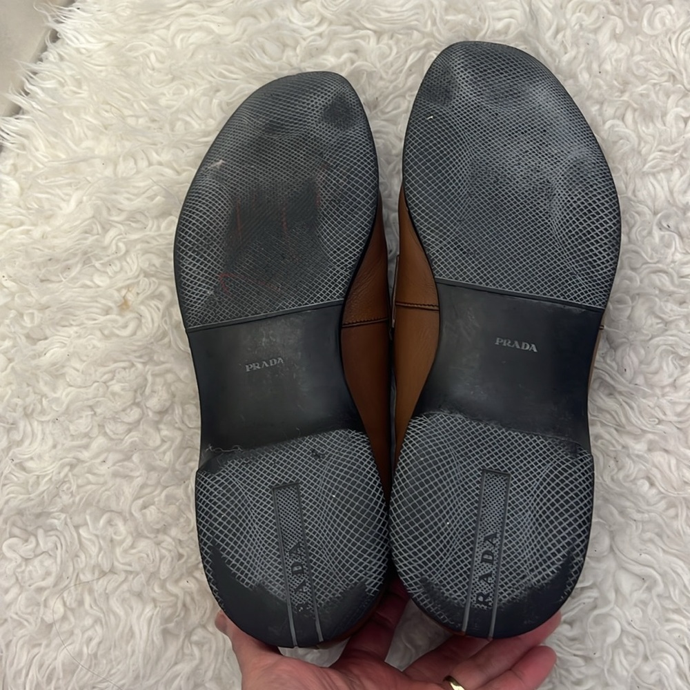 Prada Men's Brown Leather Loafers size 10.5 - Picture 11 of 12